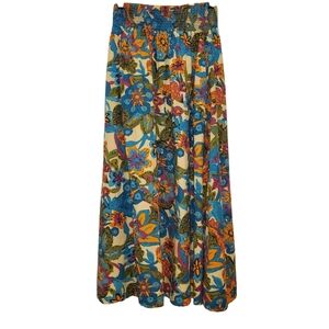 Jennifer & Grace Floral Maxi Skirt - Multicolor Boho Size Medium